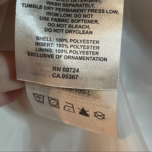 Columbia White w/Orange Coral Waterproof Breathable Jacket w/ hidden hood Size L - Picture 6 of 12